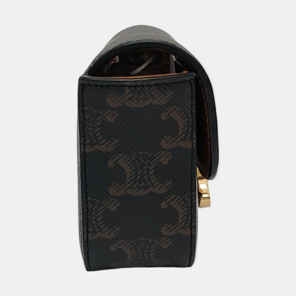 Authenticated pre-owned  TRIOMPHE Mini Coated Canvas Black - Crossbody Bag at Looply