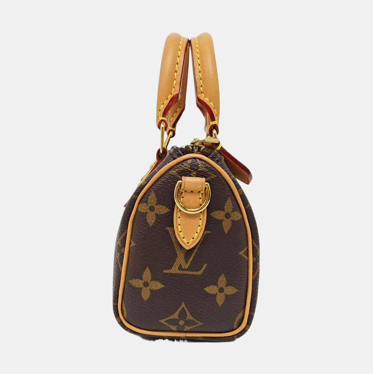 SPEEDY Nano Monogram Coated Canvas Brown
