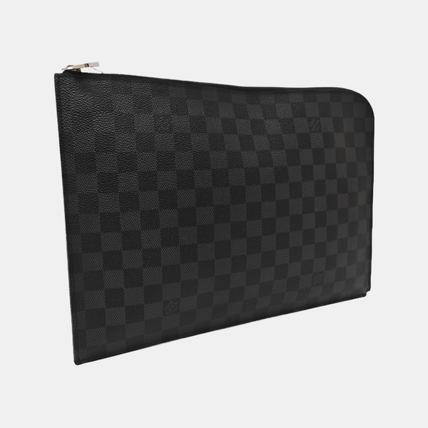 Damier Graphite Coated Canvas Clutch Gray