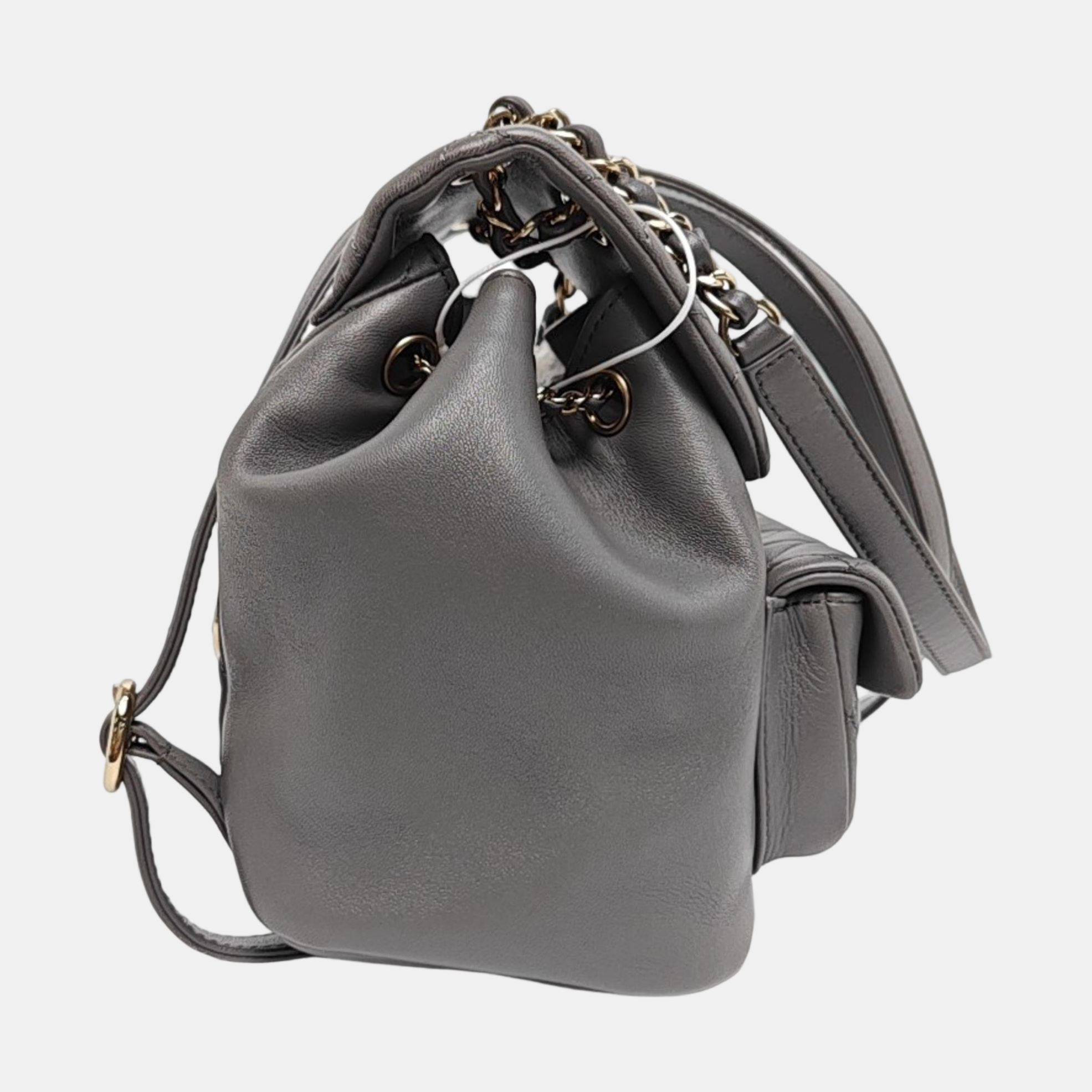 DUMA Small Quilted Calfskin Gray
