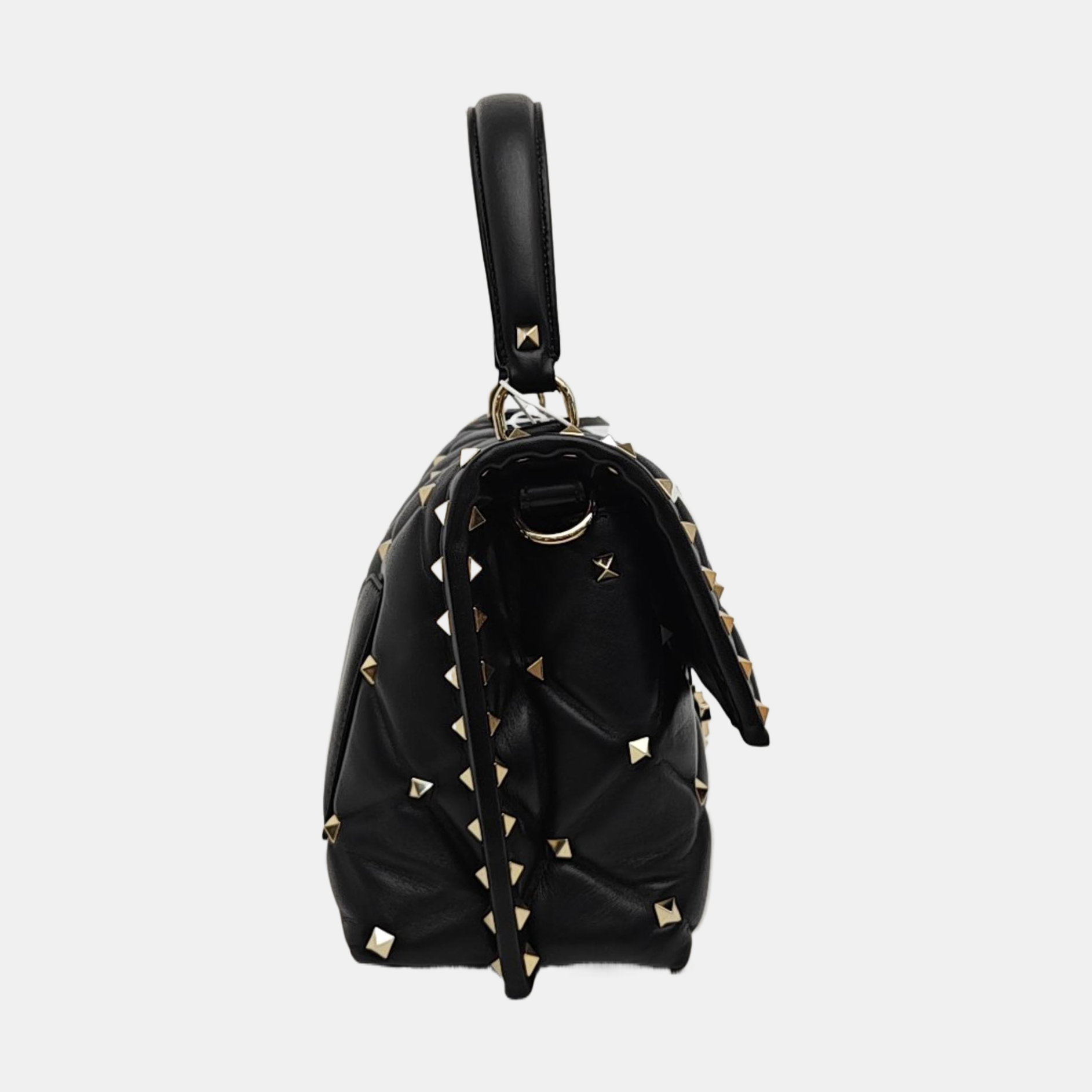 Candystud Quilted Lambskin Black