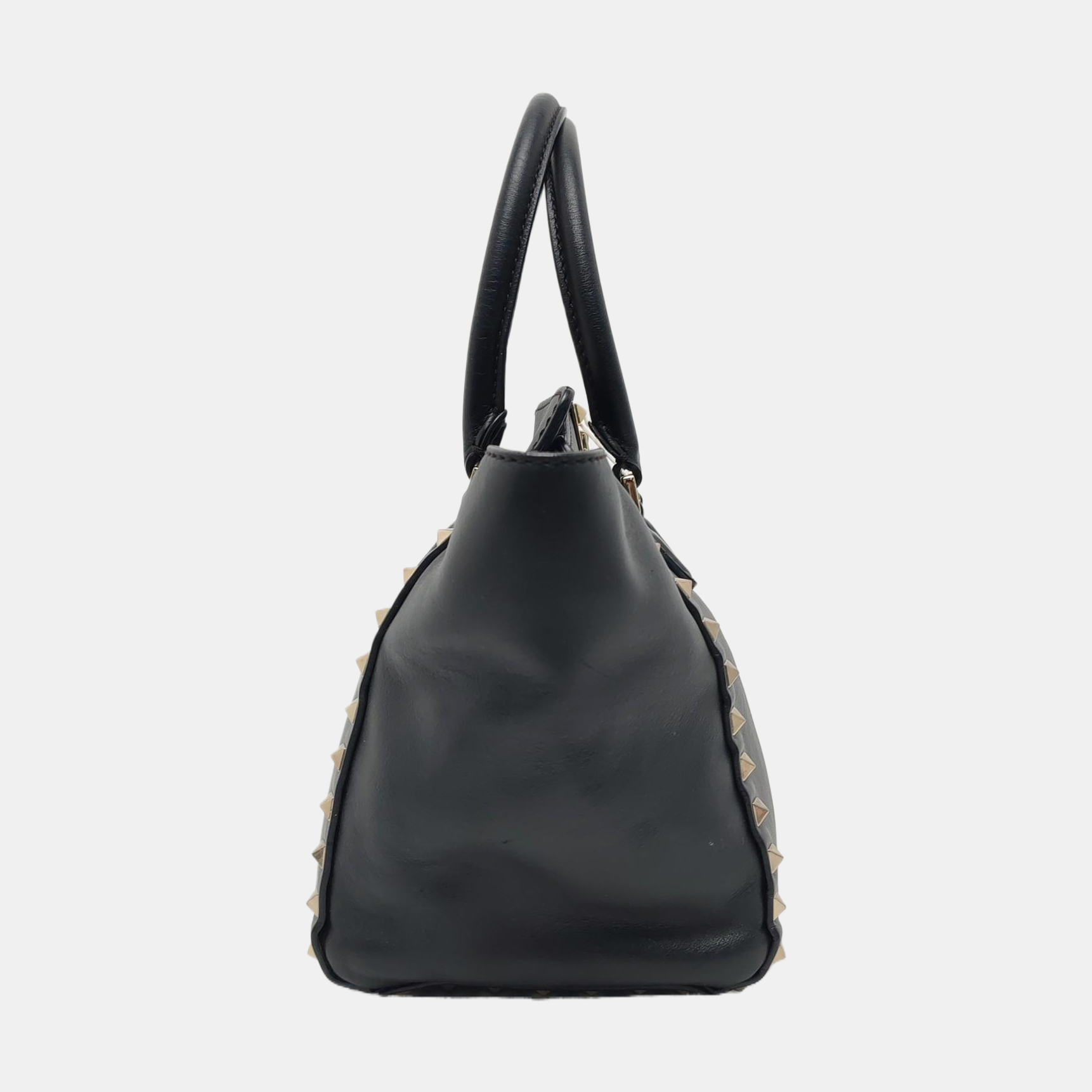 Rockstud Small Calfskin Black