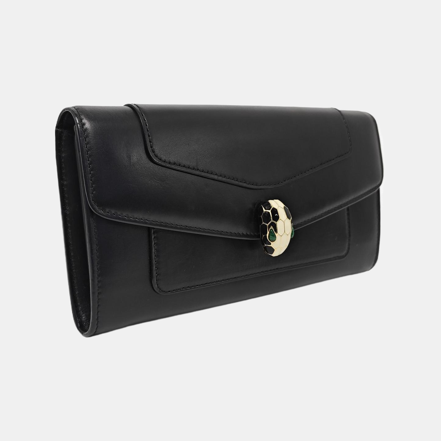 SERPENTI FOREVER Calfskin Black Wallet