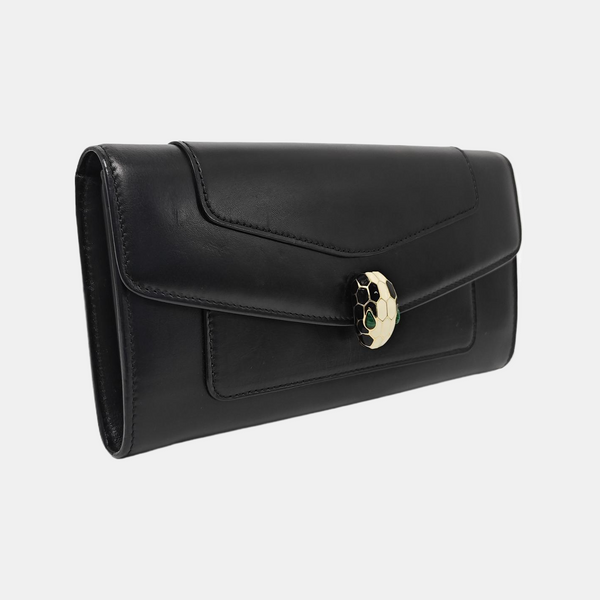 SERPENTI FOREVER Calfskin Black Wallet