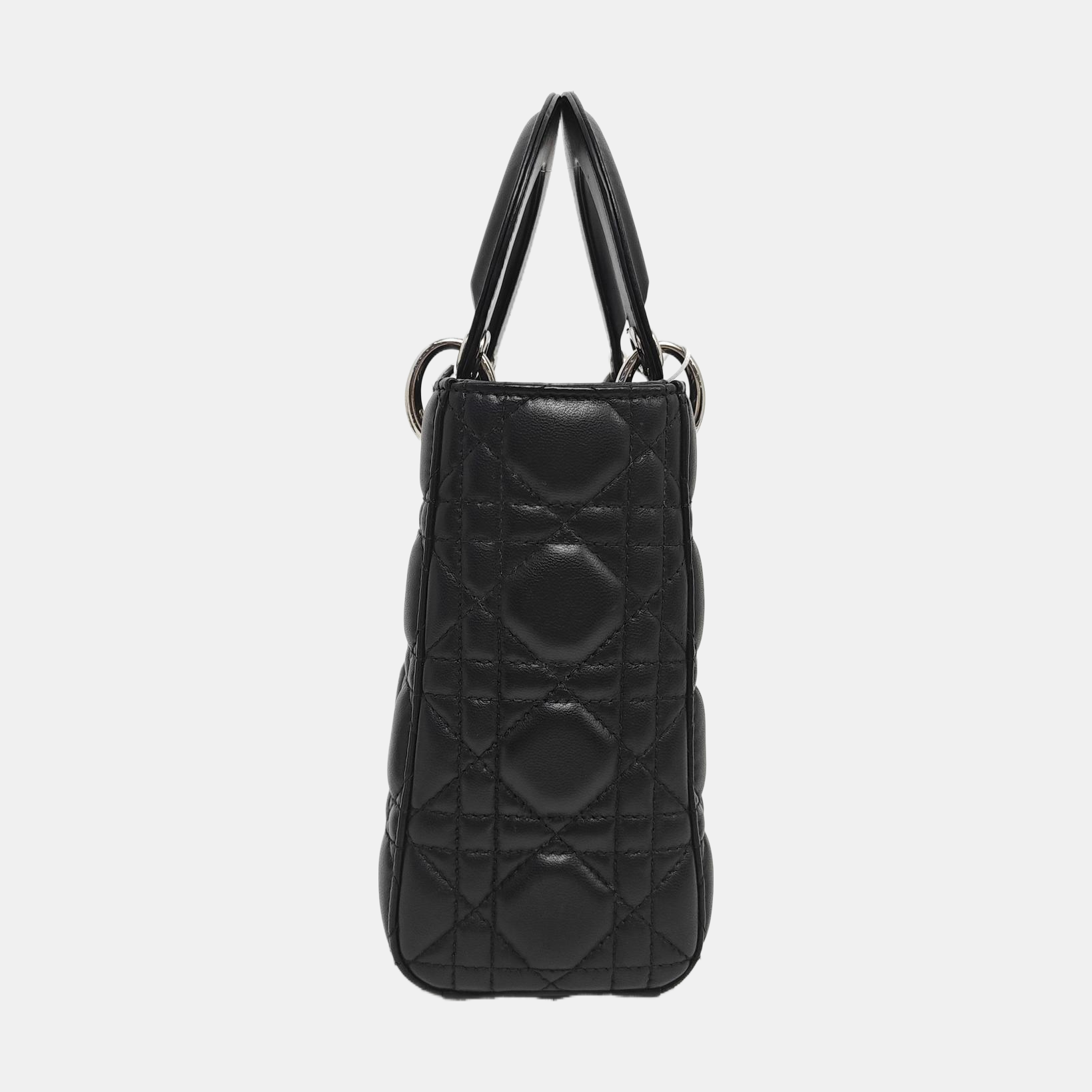 Lady Dior Pequeño Piel de Cordero Acolchado Negro