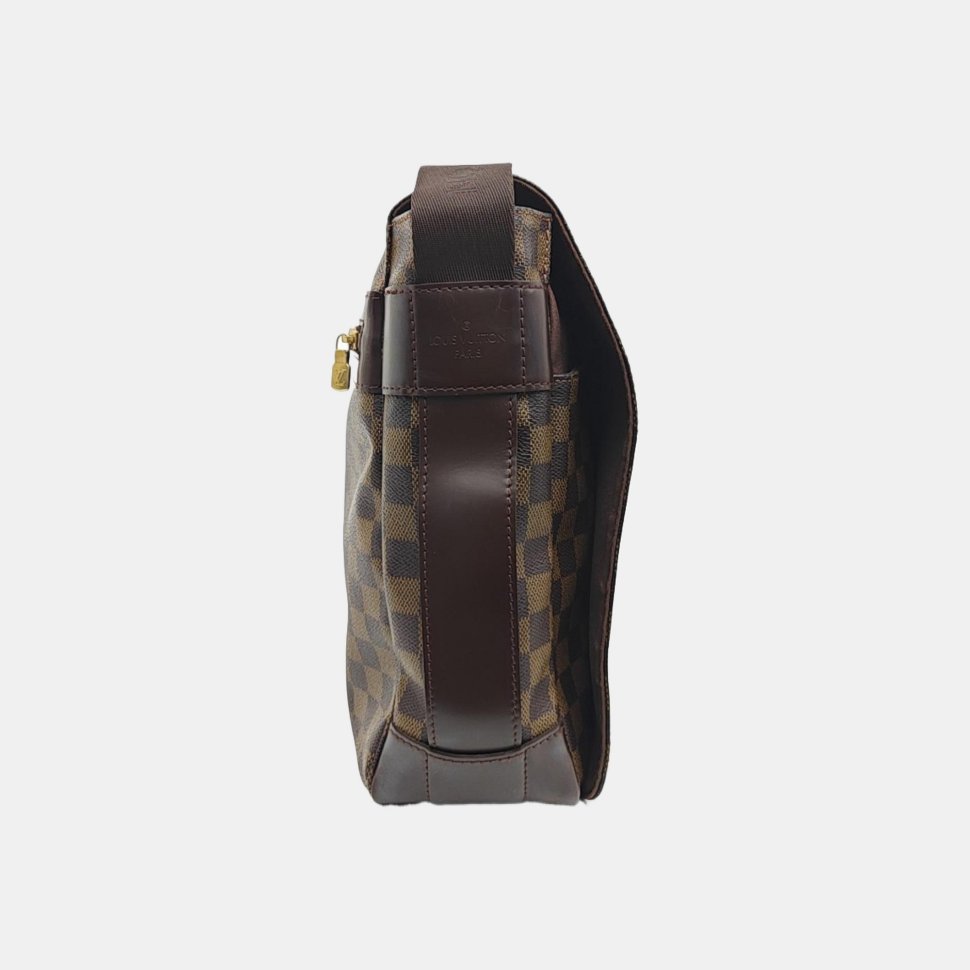 BASTILLE Damier Ebene Coated Canvas Brown