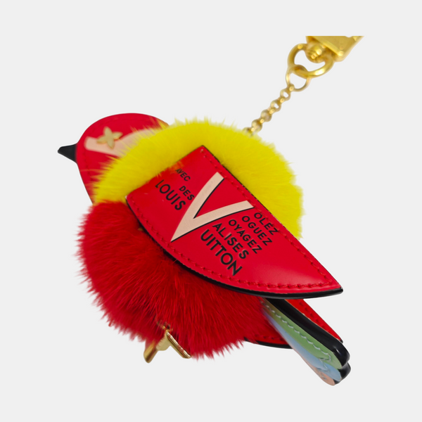 Synthetic Bag Charm Red