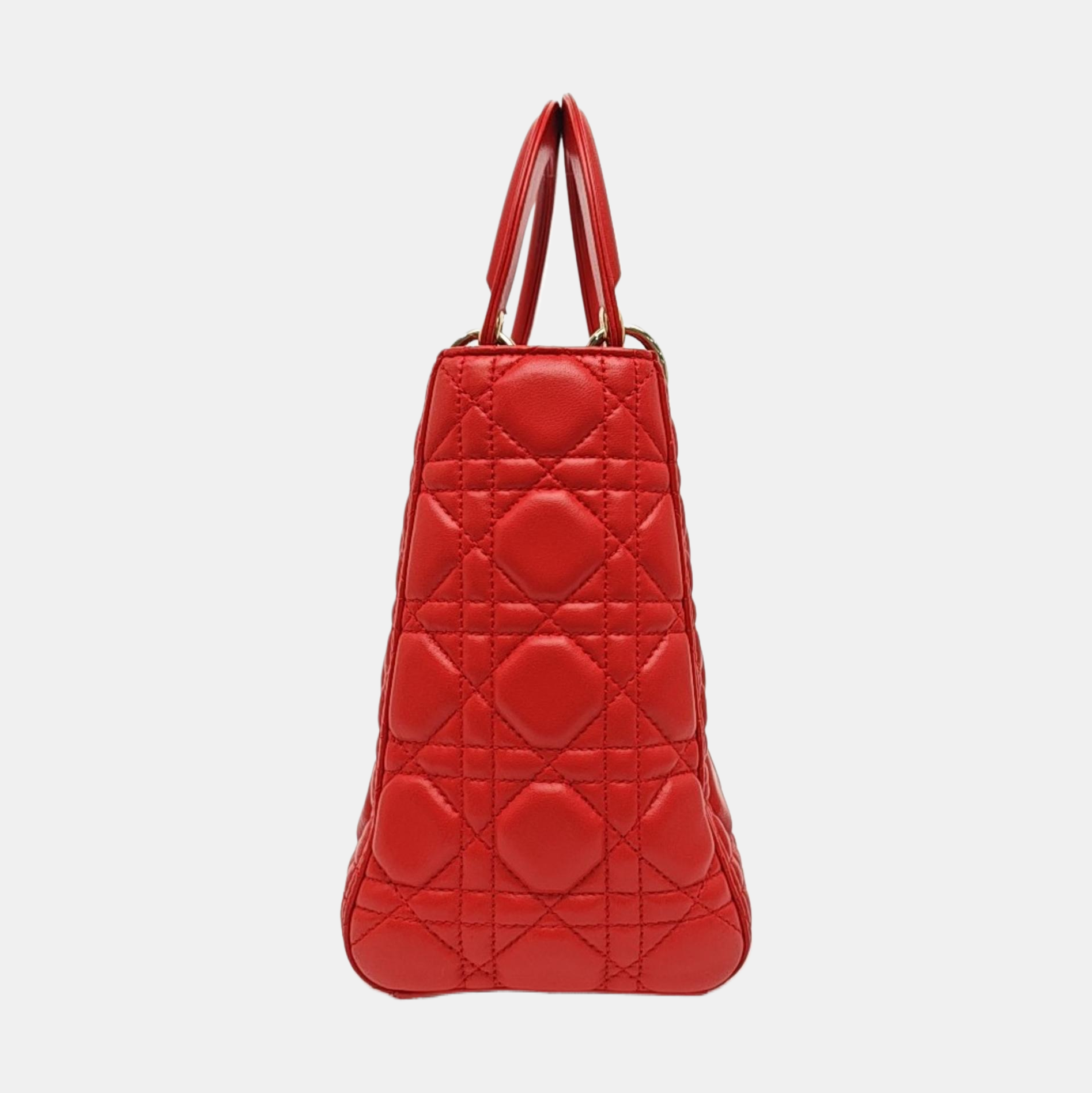 Lady Dior Medium Cannage Lambskin Red