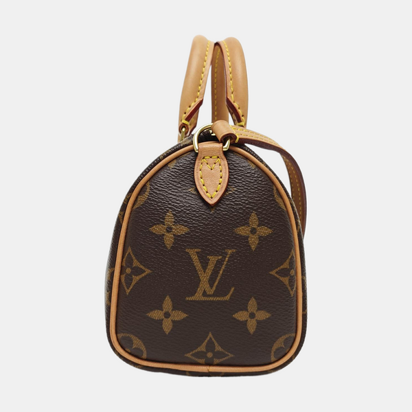 SPEEDY Nano Monogram Coated Canvas Brown