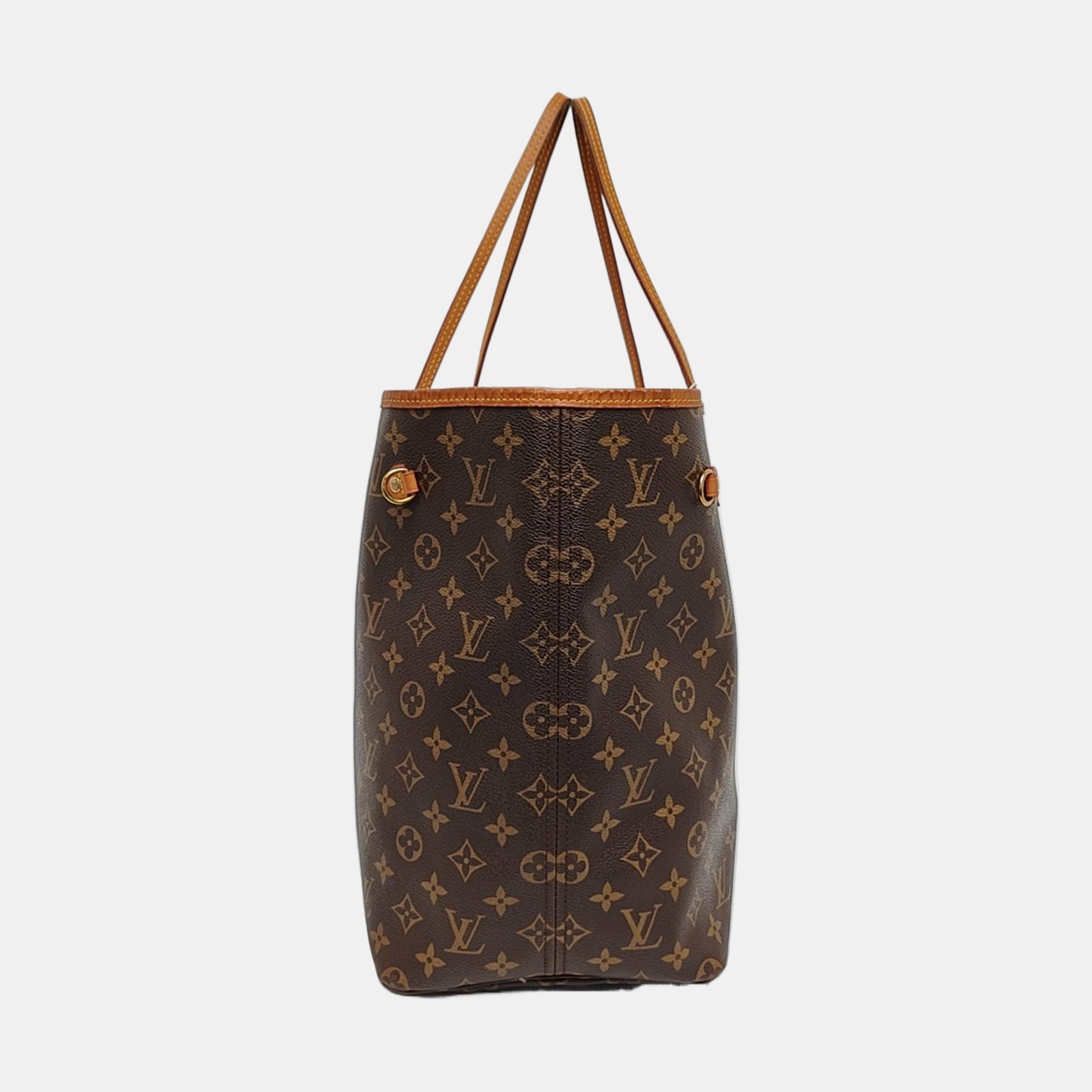 NEVERFULL GM Monogram Coated Canvas Brown