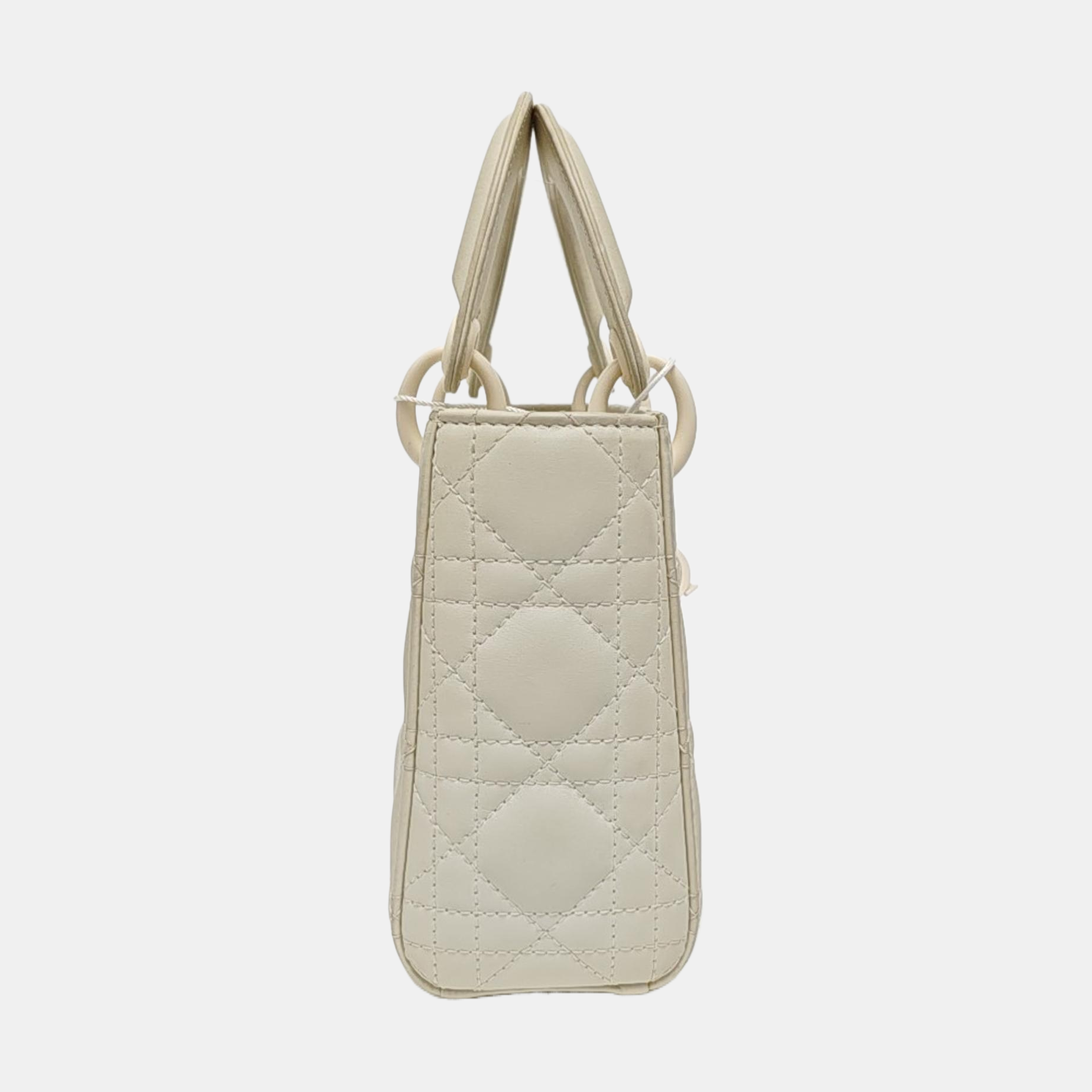 Lady Dior Mini Cannage Lambskin White