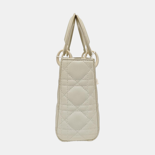 Lady Dior Mini Cannage Lambskin White