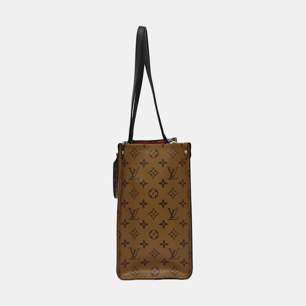 ONTHEGO MM Monogram Coated Canvas Brown
