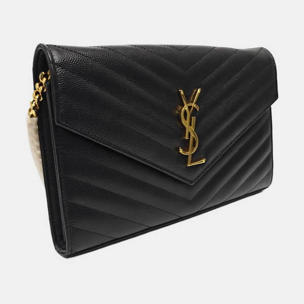 MONOGRAM Medium Chevron Calfskin Black