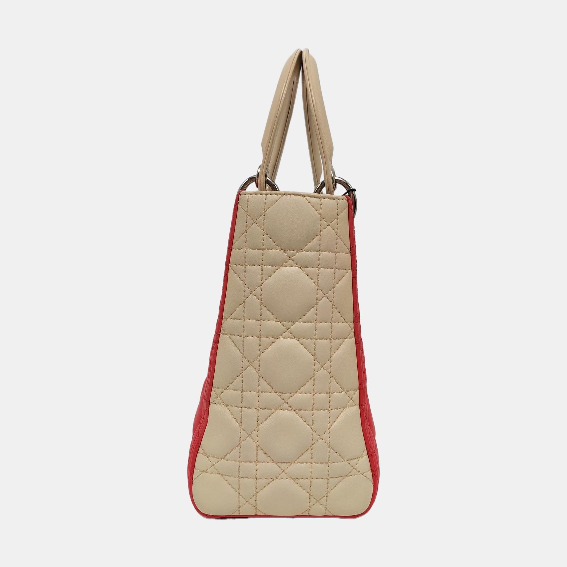 Authenticated pre-owned  Lady Dior Medium Cannage Lambskin Pink - Tote Bag at Looply