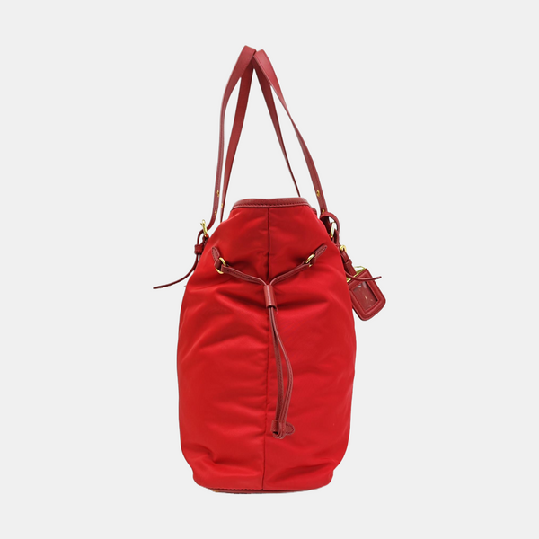 Nylon Tote Bag Red