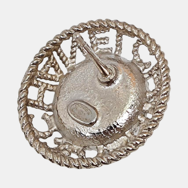 Metal White Stud Earrings