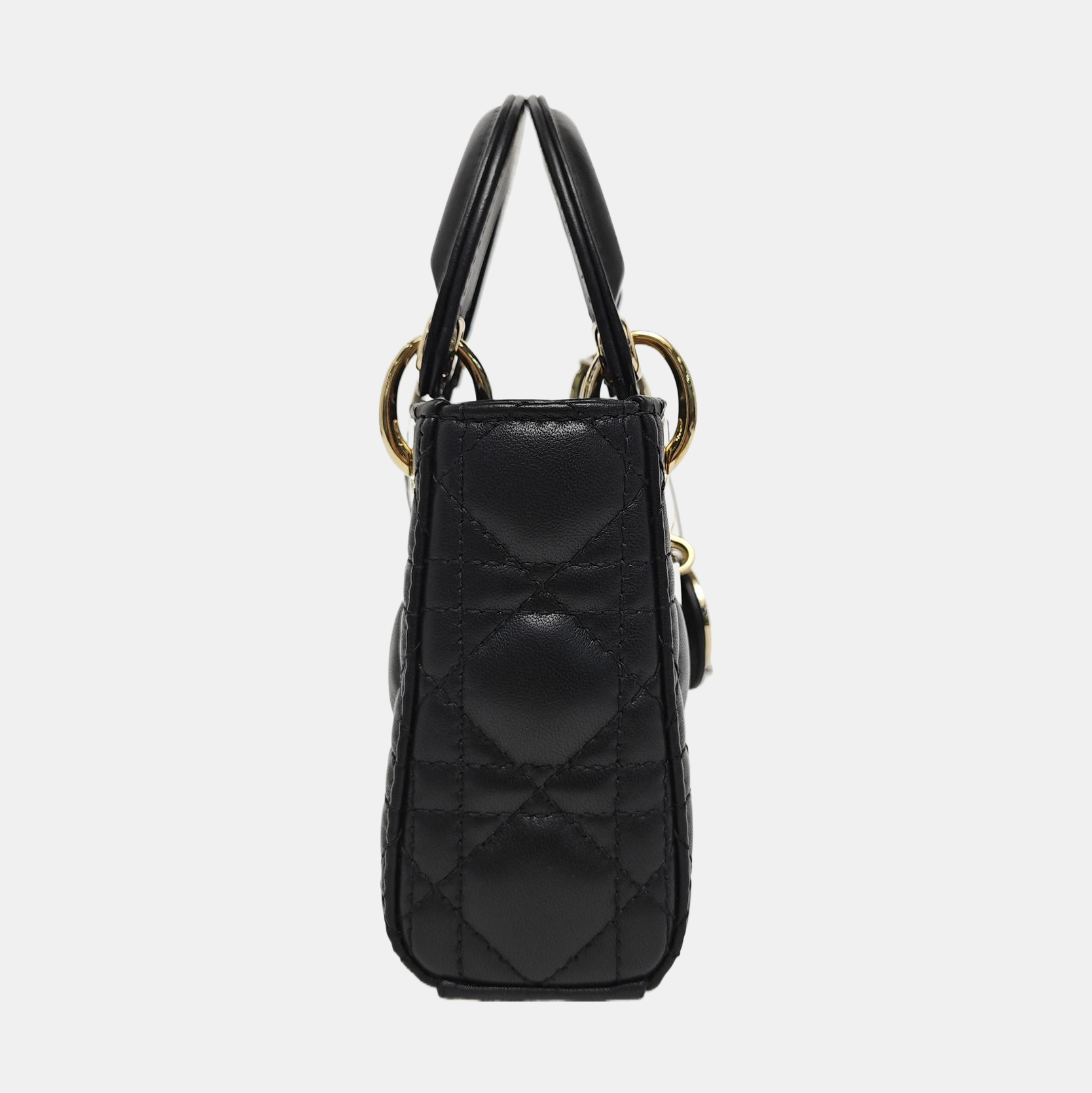Lady Dior Super Mini Cannage Lambskin Black