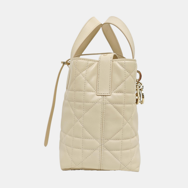Toujours Small Cannage Calfskin Beige