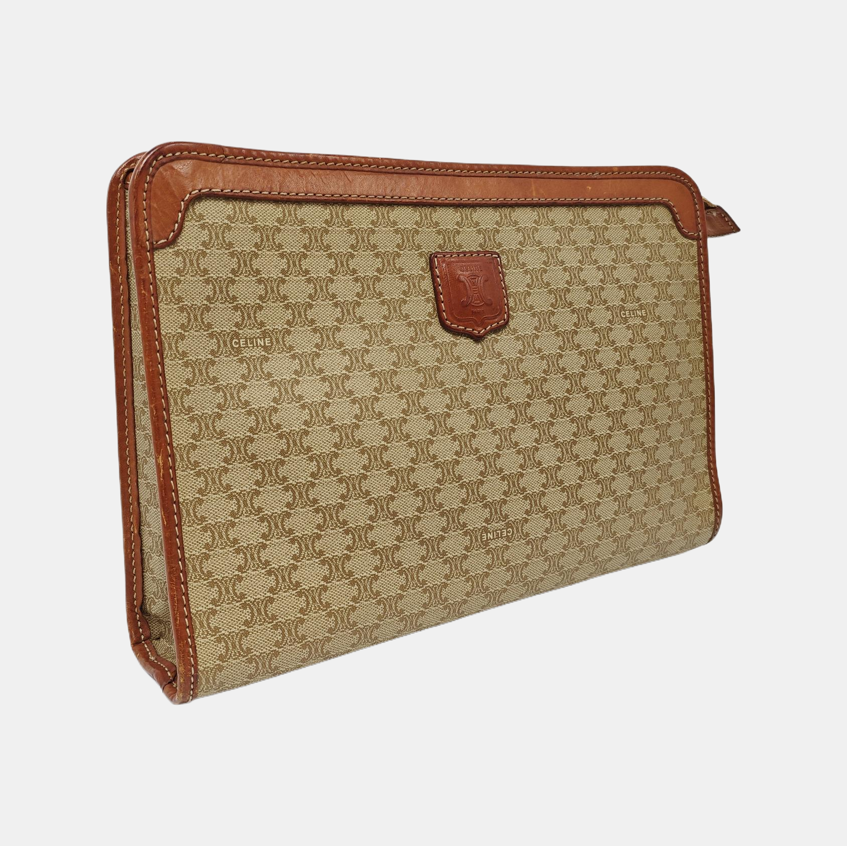 MACADAM CLUTCHES Coated Canvas Beige
