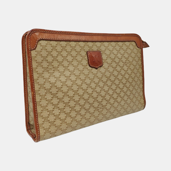 MACADAM CLUTCHES Coated Canvas Beige