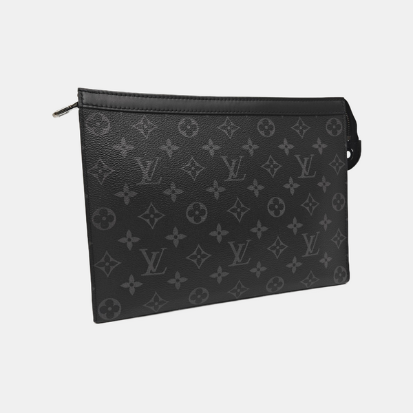 Pochette Voyag MM Monogram Coated Canvas Black