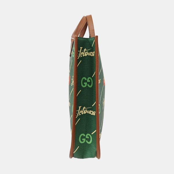 Monogram Coated Canvas Tote Bag Green