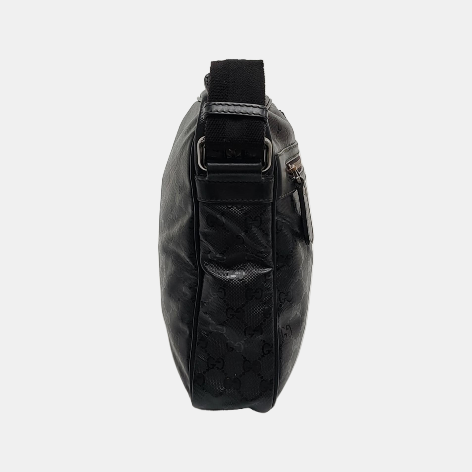 GG Imprime Messenger Monogram Coated Canvas Black