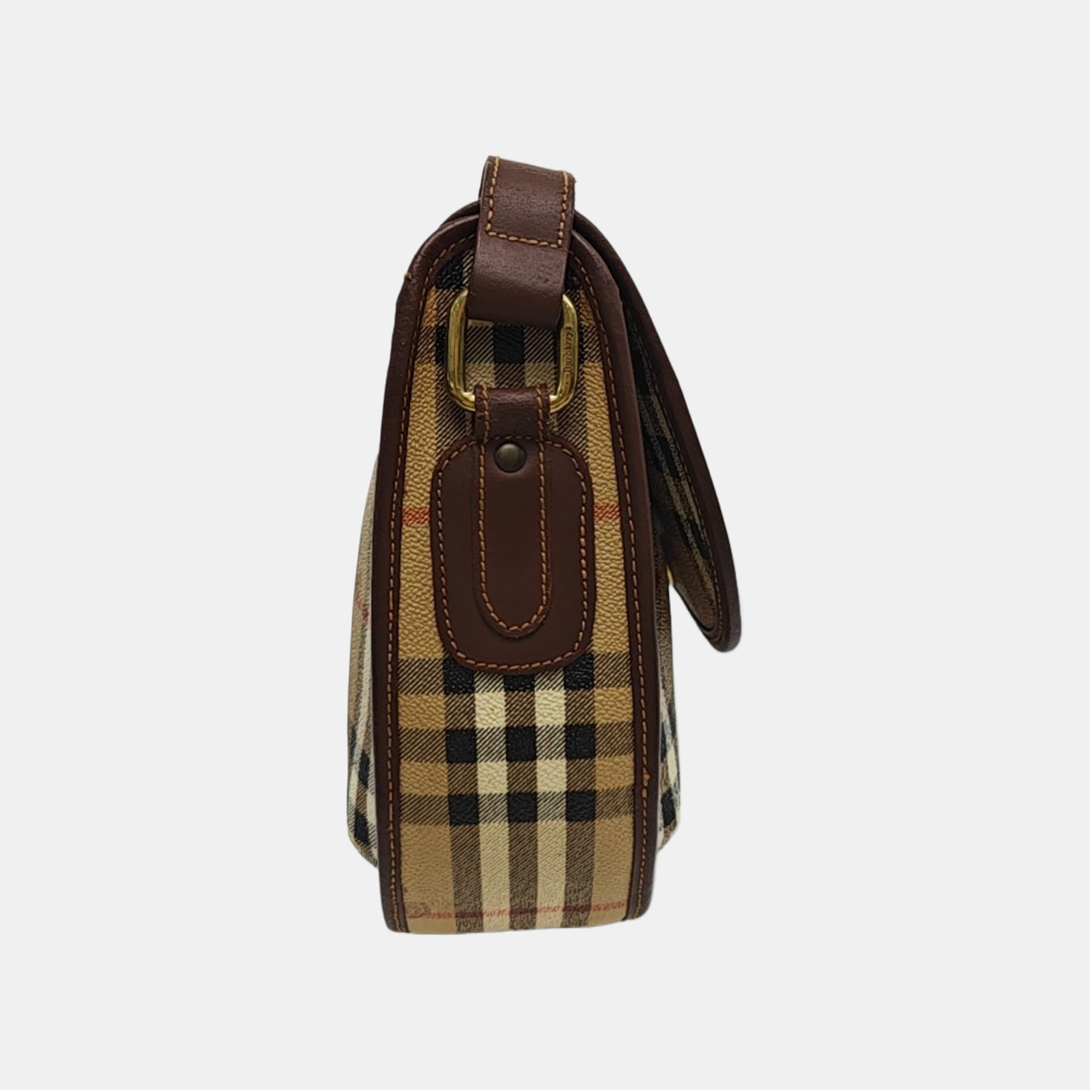 Coated Canvas Shoulder Bag Beige