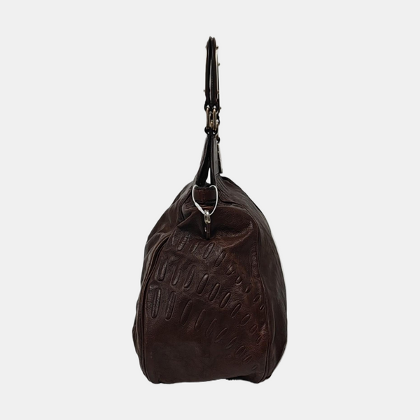 Calfskin Shoulder Bag Brown