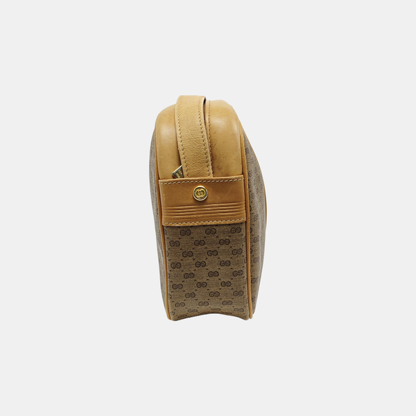Monogram Coated Canvas Shoulder Bag Brown