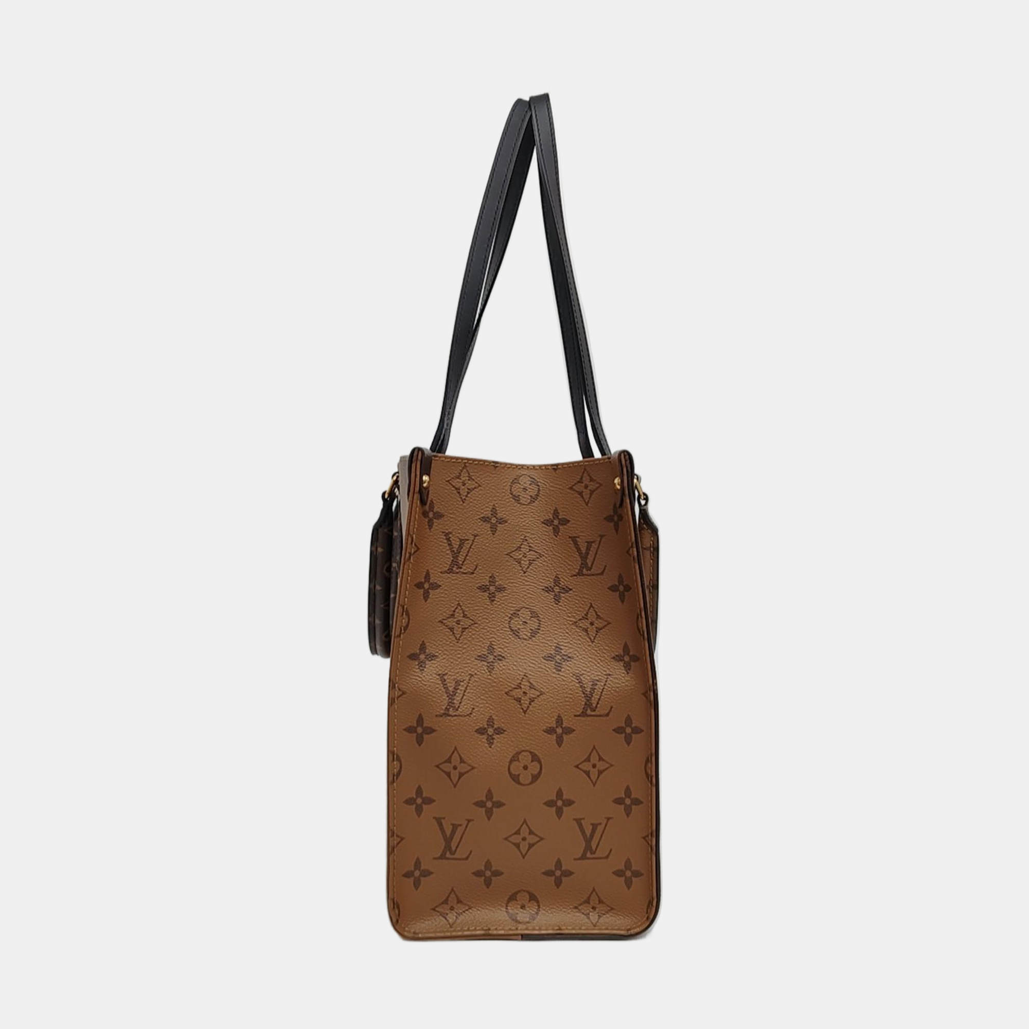 ONTHEGO MM Monogram Coated Canvas Brown
