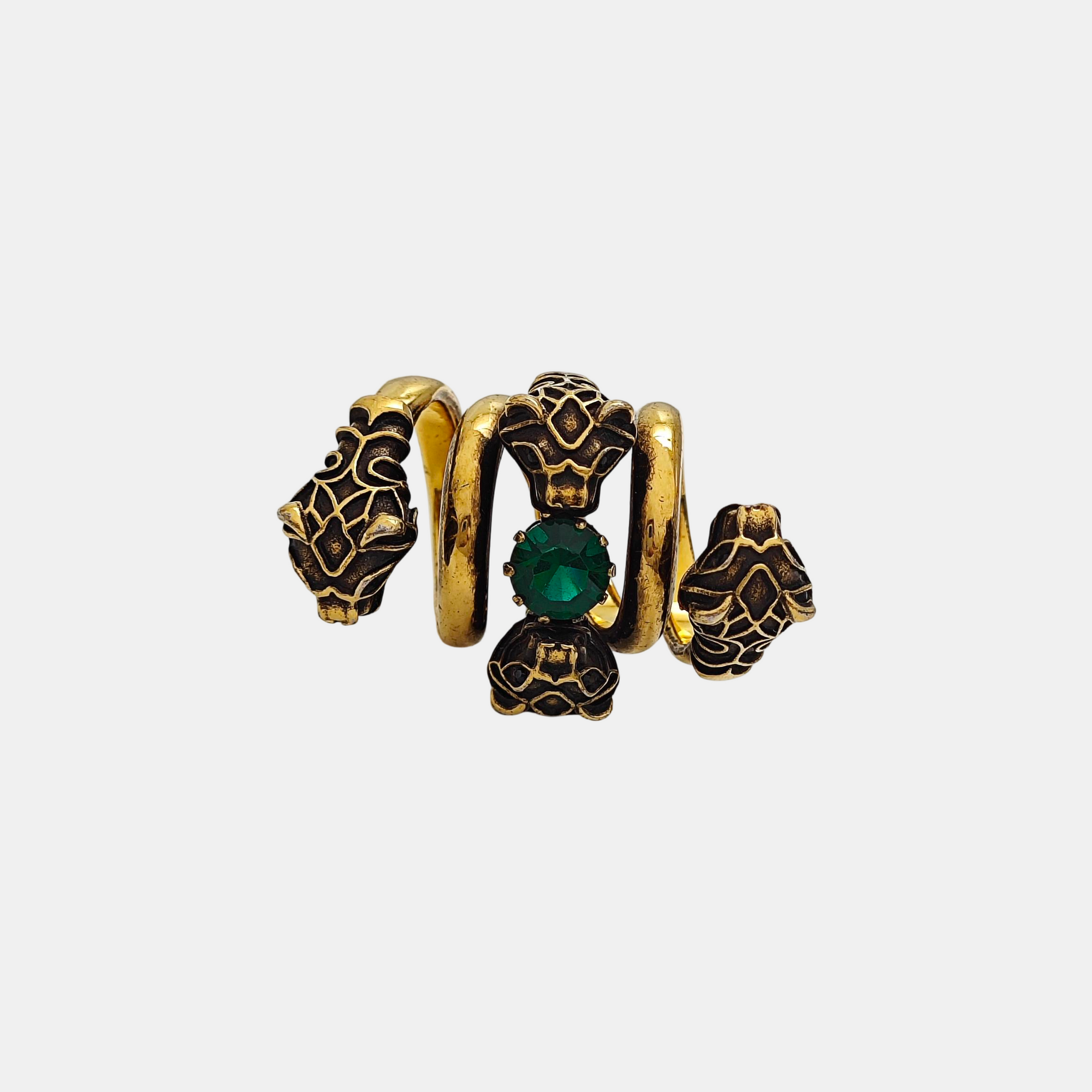 Le Marché Des Merveilles Crystal Gold Ring EU 53