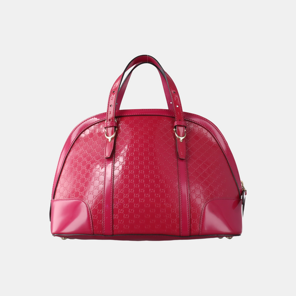 Authenticated pre-owned  Microguccissima Monogram Patent Leather Pink - Shoulder Bag at Looply