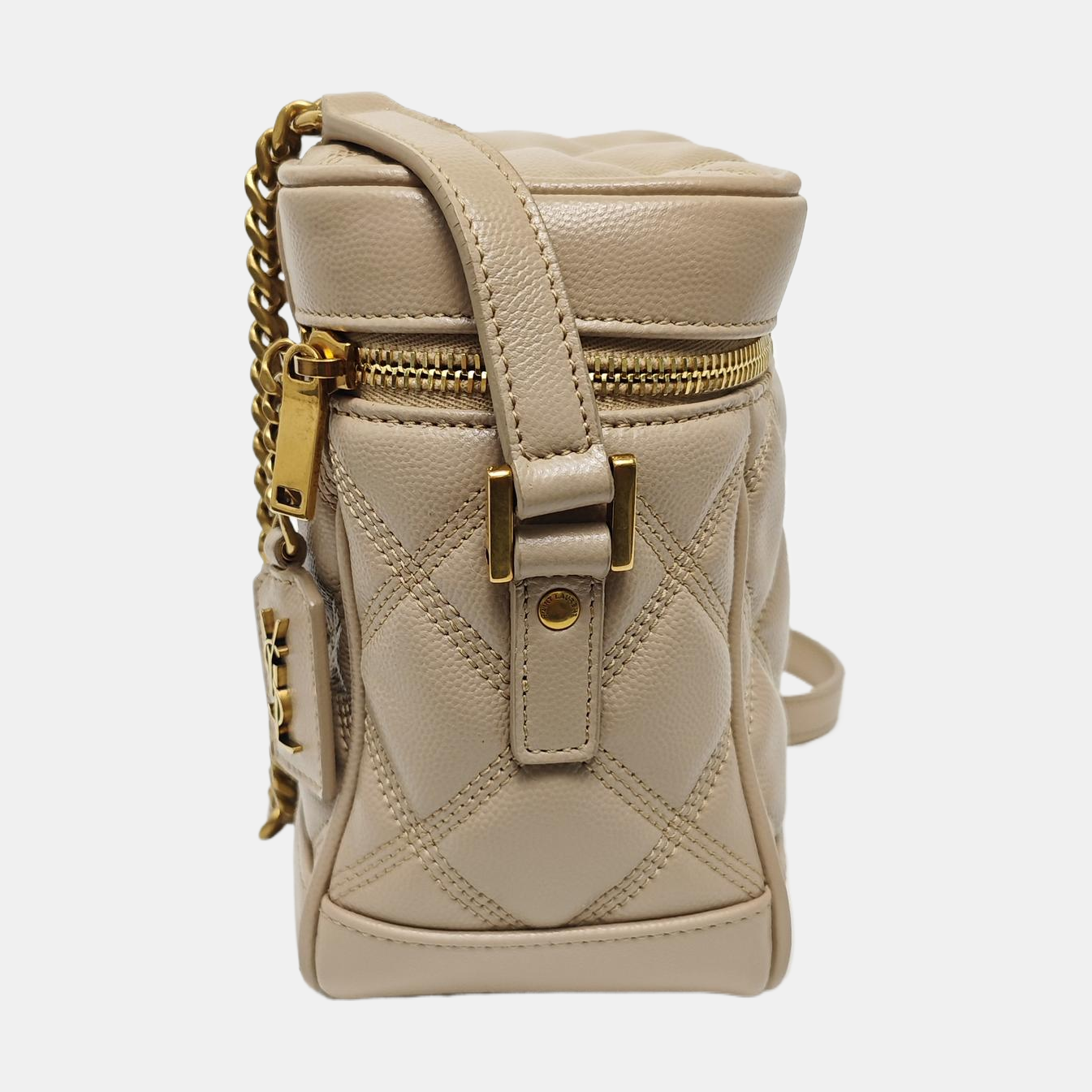 80'S VANITY Quilted Calfskin Beige