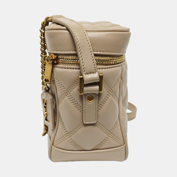 80'S VANITY Quilted Calfskin Beige