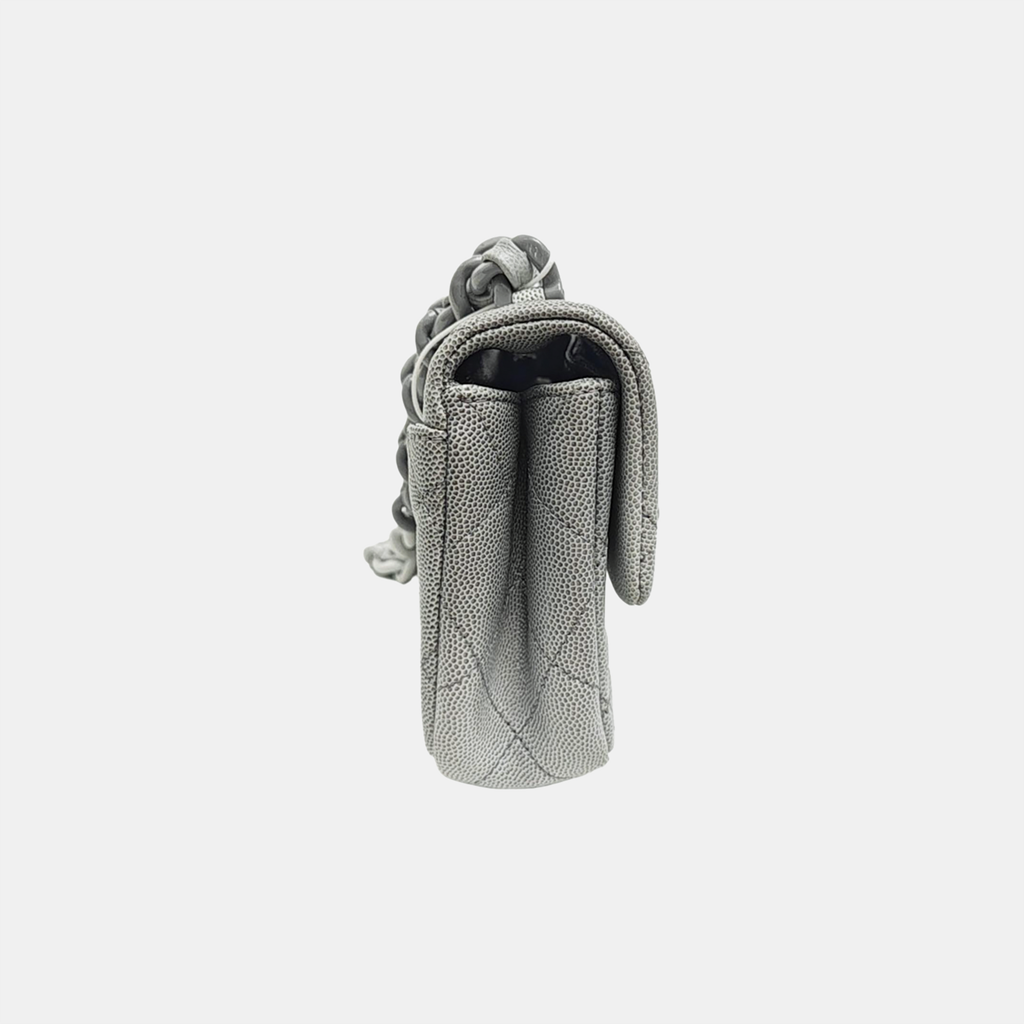 Grained Calfskin Shoulder Bag Green