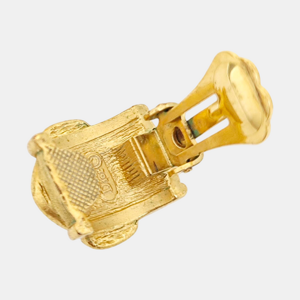 Metal Gold Clip On Earrings