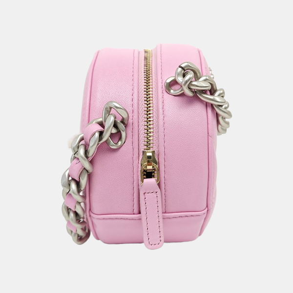 CHANEL 19 Small Quilted Lambskin Pink