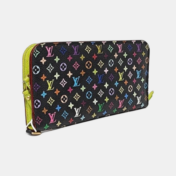 Cartera negra Insolite Monogram de lona revestida