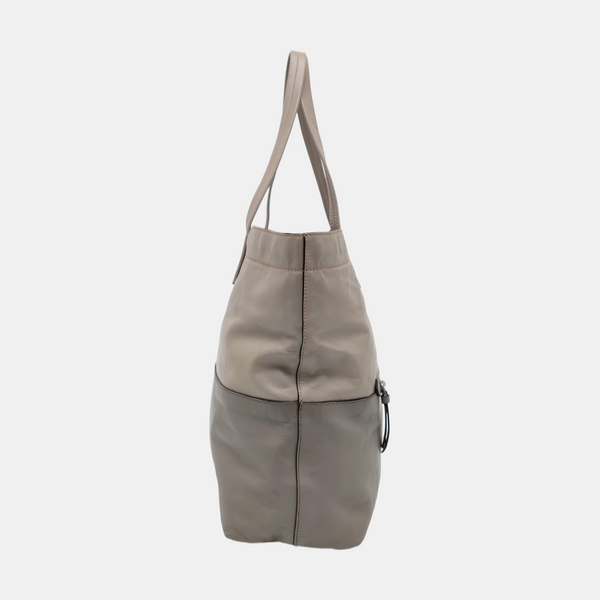 Calfskin Tote Bag Gray