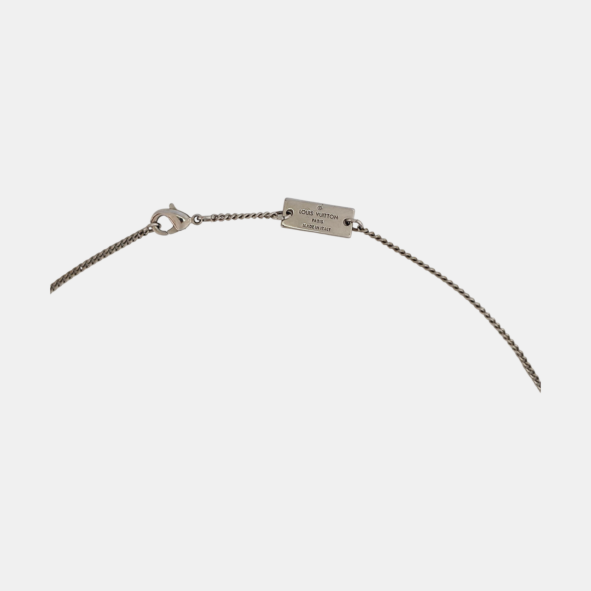 Monogram Metal Silver Necklace