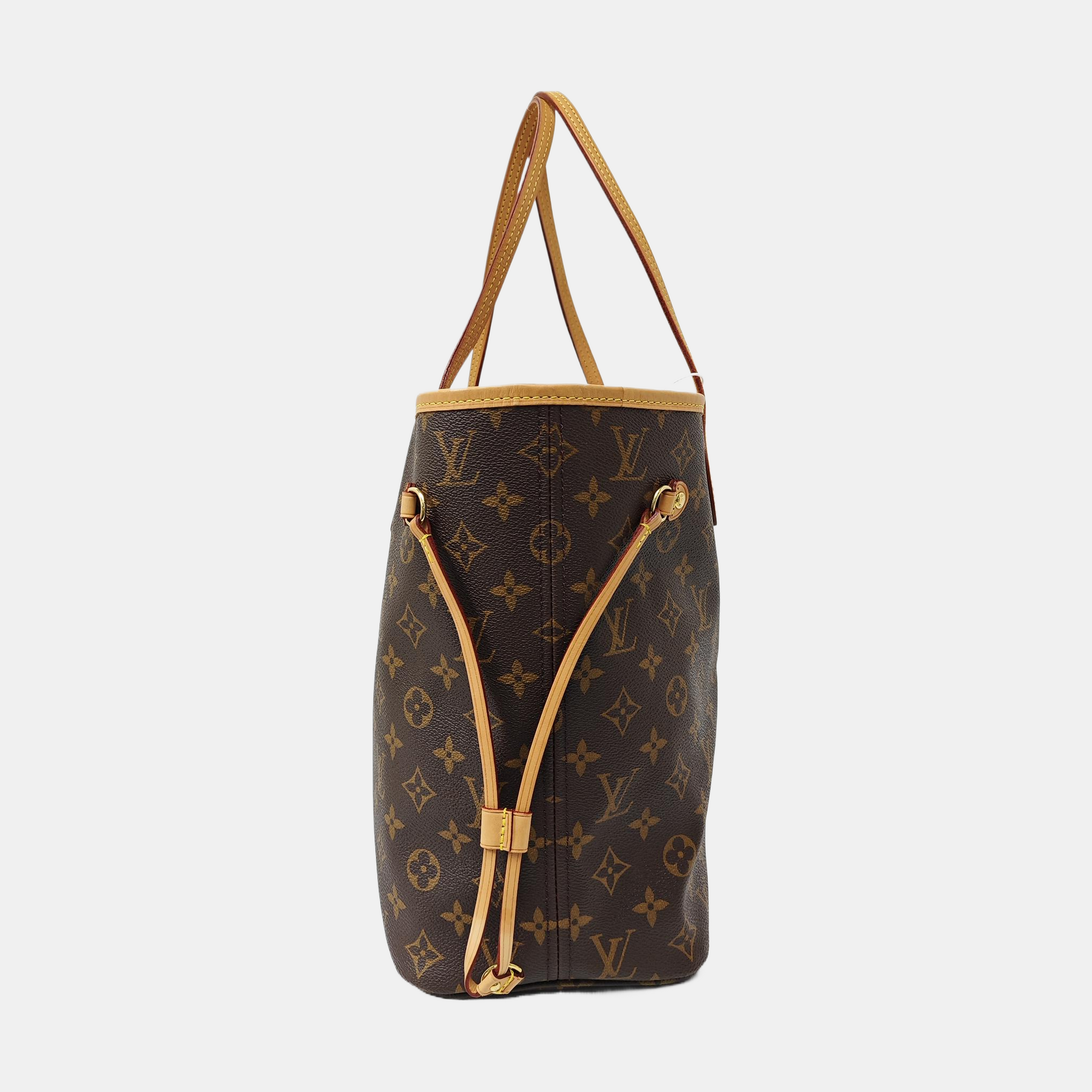 NEVERFULL MM Monogram Coated Canvas Brown