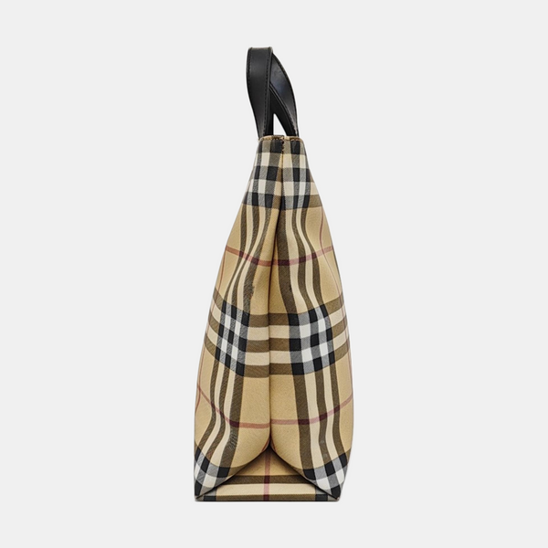 Coated Canvas Tote Bag Beige