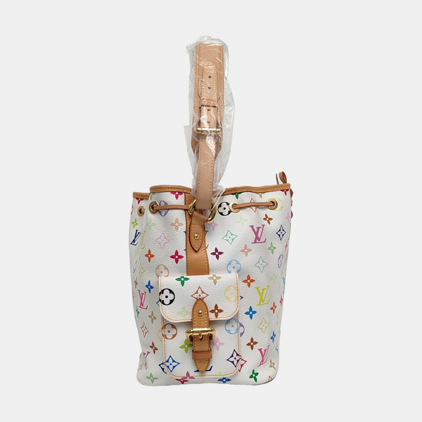 NÉONOÉ MM Monogram Coated Canvas White