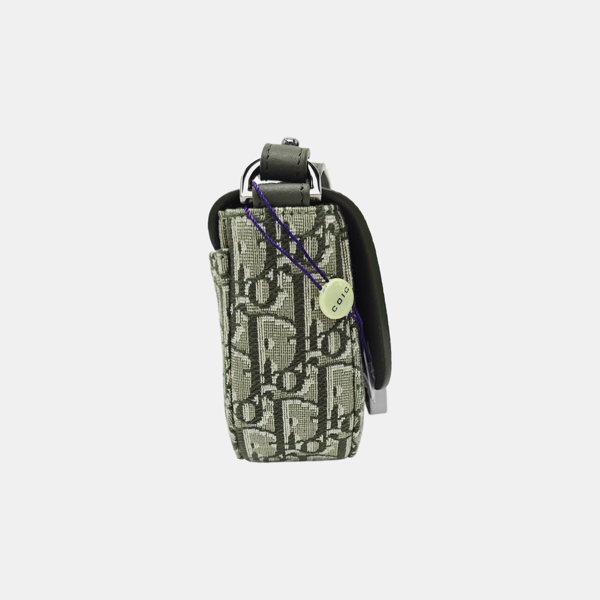 Saddle Mini Oblique Fabric Green