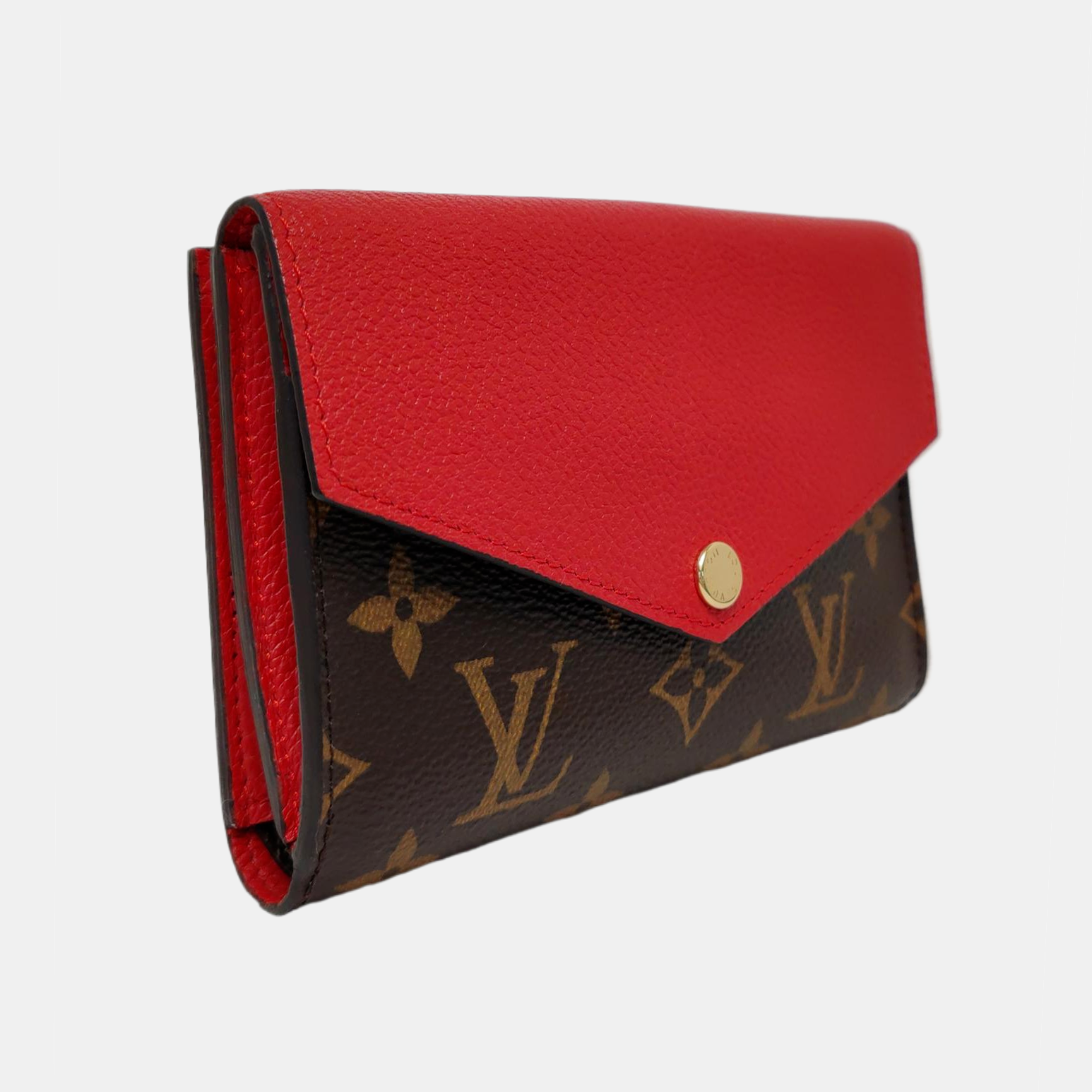MARIE LOU Monogram Coated Canvas Brown Wallet
