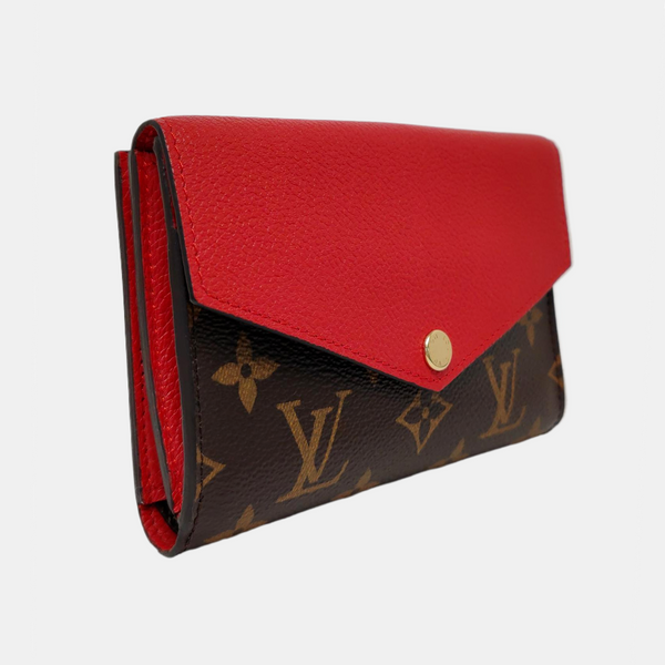 MARIE LOU Monogram Coated Canvas Brown Wallet