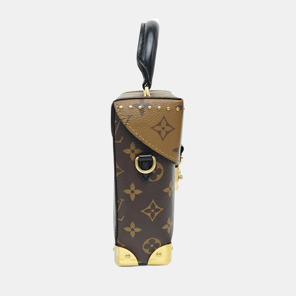 CAMERA BOX Monogram Coated Canvas Brown
