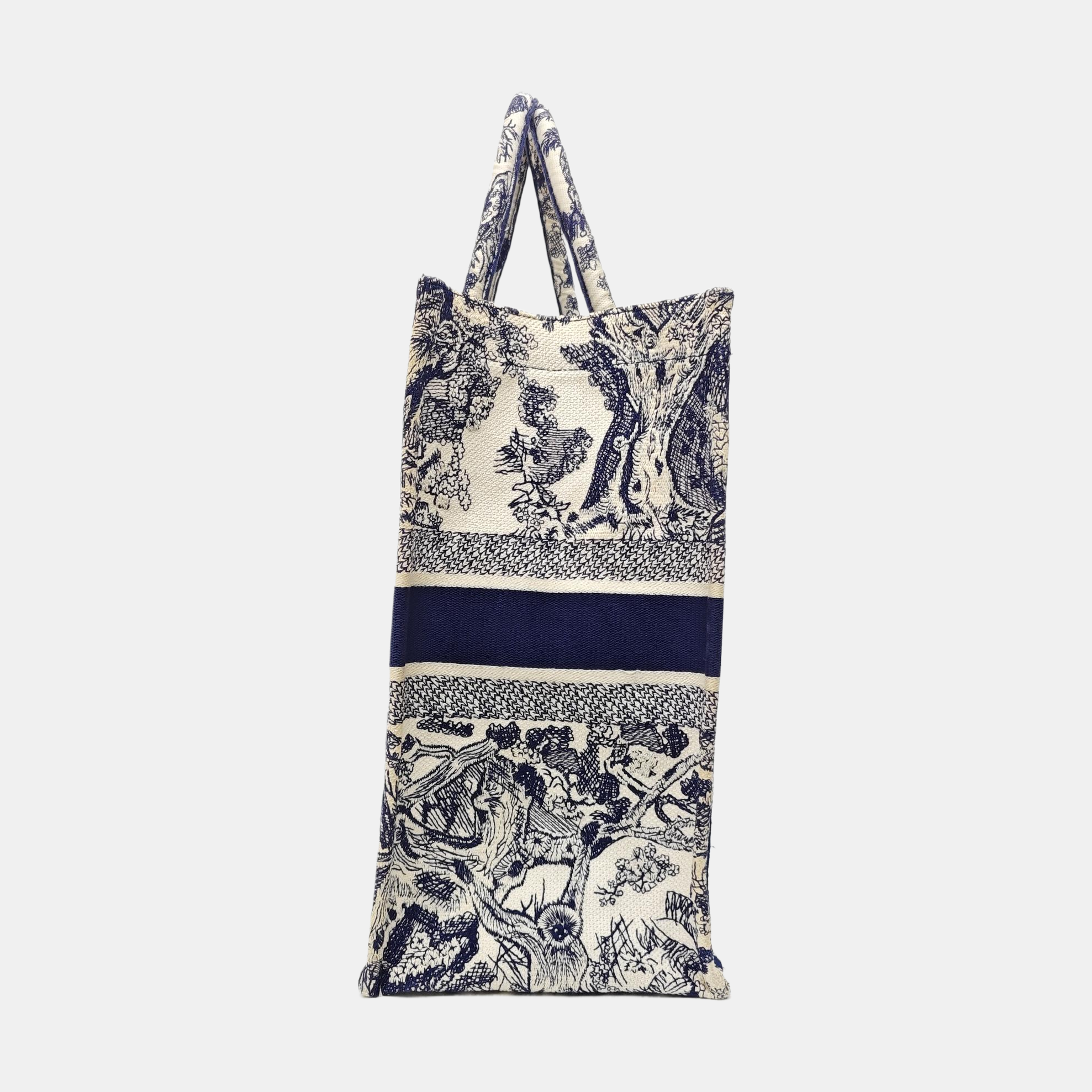 Book Tote Large Fabric Blue